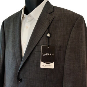 Ralph Lauren Black Label Classic Fit Gray Blazer Size 42 S Ultraflex NWT $450